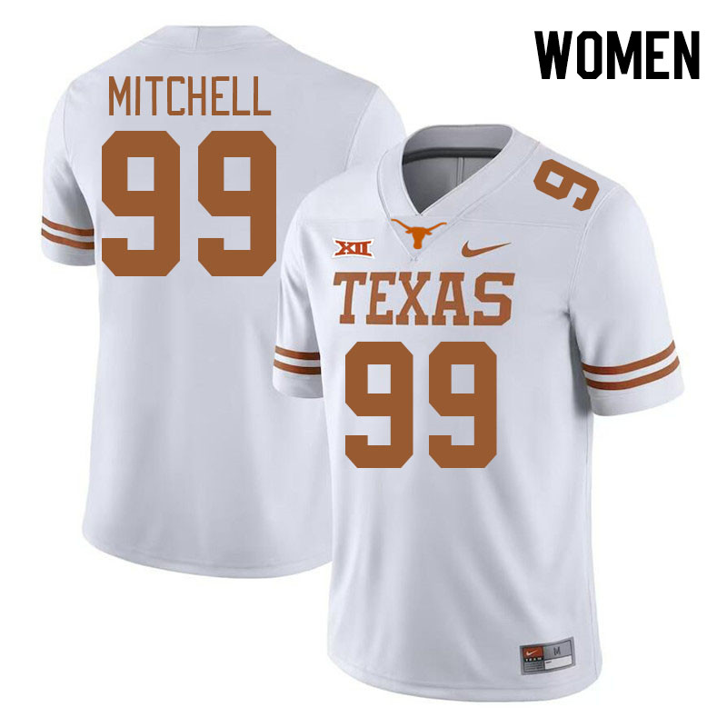 Women #99 Sydir Mitchell Texas Longhorns 2023 College Football Jerseys Stitched-White